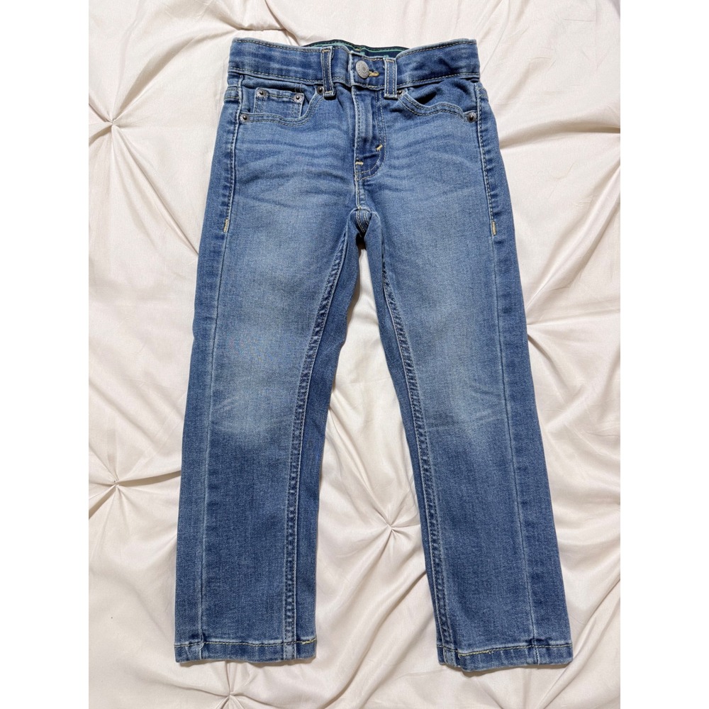 Levis 511 Slim Fit Jeans Kids Size 4 Regular Medium Wash Blue Denim Stretch